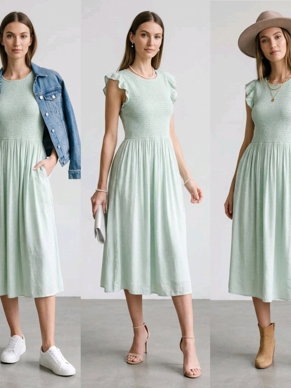 A New Day Mint Green Polka Dot dress